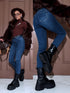 "RIVER DJ2392" denim PUSH-UP pants - dark blue